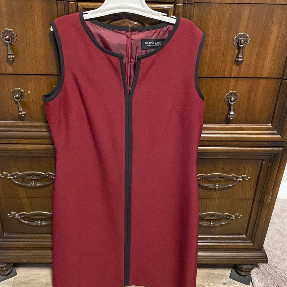 Red sheath dress
